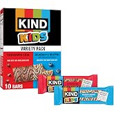KIND Kids Granola Bars Variety Pack, Gluten Free, Low Sodium, Peanut and Tree Nut Free Snacks, Chocolate Chip, Blueberry Muffin, 5g Protein, 10 Count