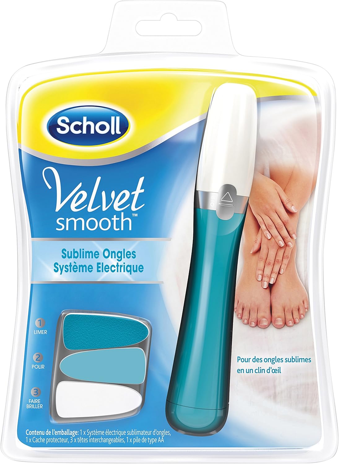 Scholl Velvet Smooth Sublime Ongles Kit De Pédicure Ongles Des Pieds Système électrique