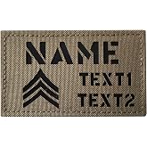 Custom MC Camo IR US Army Rank ID Blood Type Name Tags IR Flag Patch (E5 Sergeant)