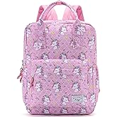 Kasqo Kids Backpack, 14.5" H Water-Resistant Preschool Kindergarten & Primary School Bag for Boys & Girls Aged 4-8