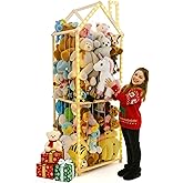 PUTSKA Extra Large Stuffed Animal Storage Zoo - Wooden Stuffed Animal Holder and Organizer, Stuffy & Plushies Storage, Space-Saving Plush Toy Holder for Nursery, Playroom or Kids Room