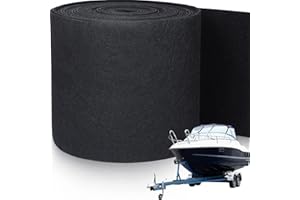 Remerry Boat Trailer Bunk Carpet, Marine Carpet Black Padding Polyester Boat Trailer Bunks Replacement Step, Bunker Material Covers