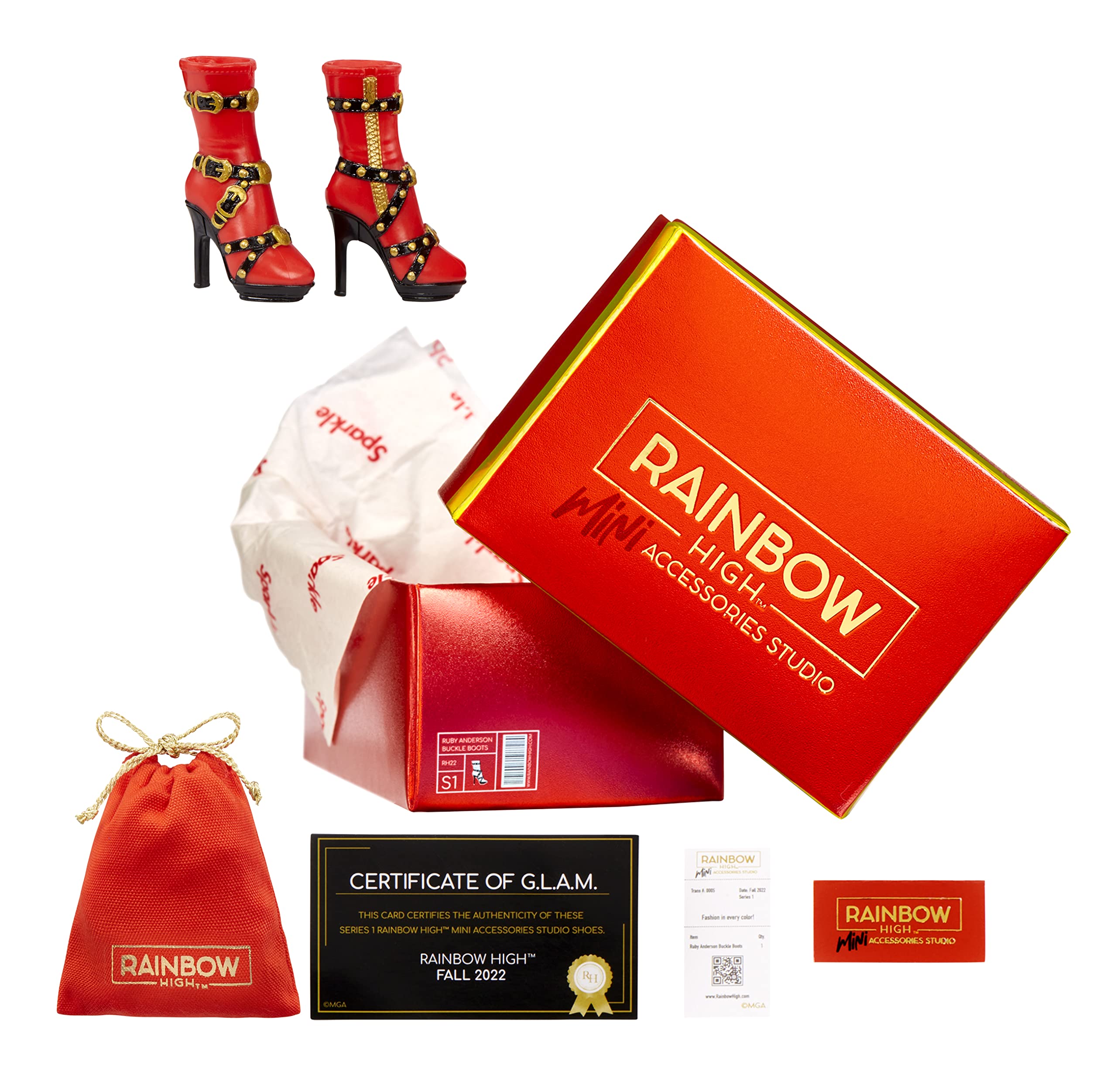 Rainbow High 586074XX1EUC Mini Studio Shoes - RANDOM ASSORTMENT-over 25 to collect. Mystery Surprise Accessories-Mix & Match Fun with Fashion Dolls-for Kids and Collectors Ages 6+