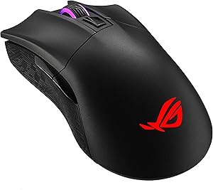 ASUS Wireless Optical Gaming Mouse for PC - ROG Gladius II | Right-Hand Grip | 12000 DPI Optical Sensor, 400 IPS, Omron Switches | 6 Programmable Buttons | Aura Sync RGB Lighting, ROG Armoury II