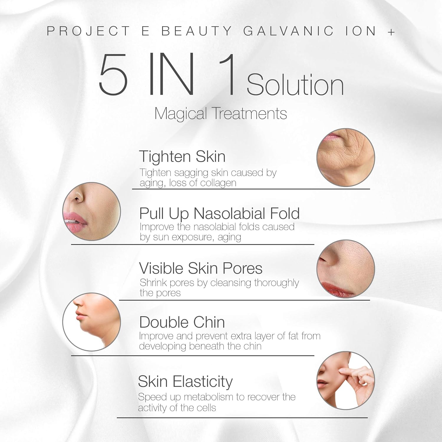 Project E Beauty Galvanic Facial Lifting Roller | Wireless Galvanic Facial Machine Skin Care Reduce Wrinkles Skin Tightening Firming Fine Lines Desincrustation Deep Pore Cleansing Rejuvenation Device: Beauty