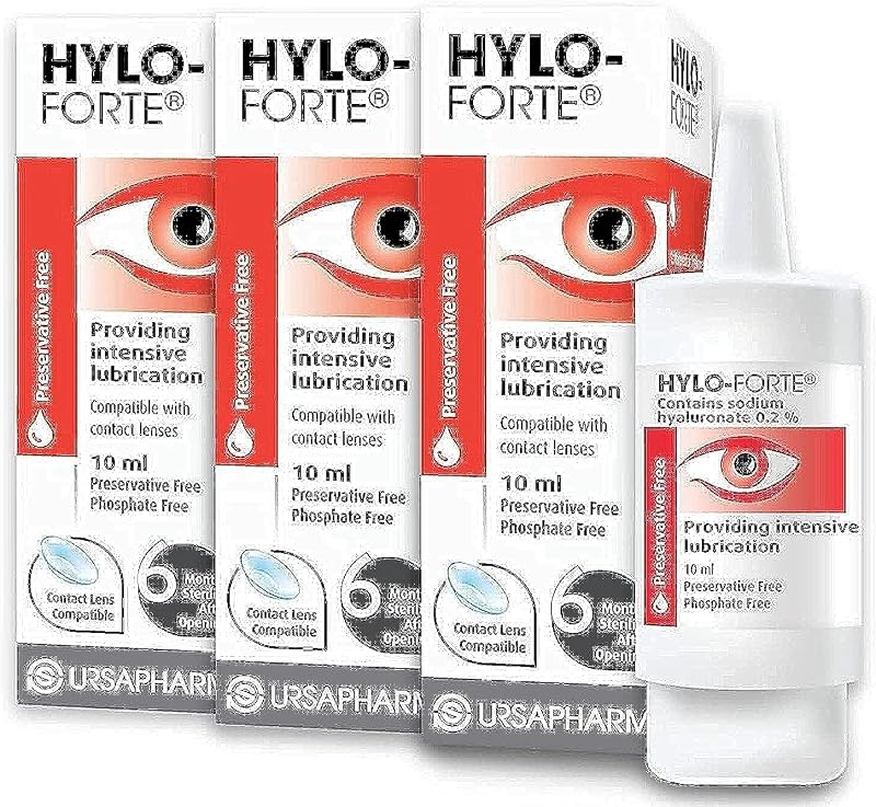 HYLO Forte Triple Pack Preservative Free Lubricating Eye Drops 3x10ml