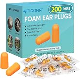 TrelaCo 100 Pairs Ear Plugs - NRR 29dB Reusable Silicone Plugs For Sleeping, Concerts, Swimming