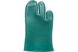 GREWAL EQUESTRIAN Comfy Pet Grooming & Bathing Glove - Fits Either Hand - Soft Gentle Nubs for Horses, Dogs, Cats & Other Pets - Short & Long Hair - Works Great on Thin and Sensitive Skin