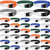 Suzile 24 Pcs Laundry Straps Bulk with Buckle Securing Straps Replacement | Adjustable Buckle Clips in Washing Care, Household Organizing Tools, 6 Colors Fasteners Sorting and Securing Items