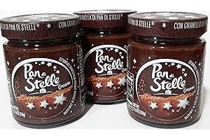 BARILLA Pan Di Stelle Cream, Cocoa Hazelnut Spread, No Palm Oil*, 100% Italian Hazelnuts, Made in Italy, Non GMO Verified, Kosher, Chocolate Spread, 11.6 oz. Jar (3 Pack)