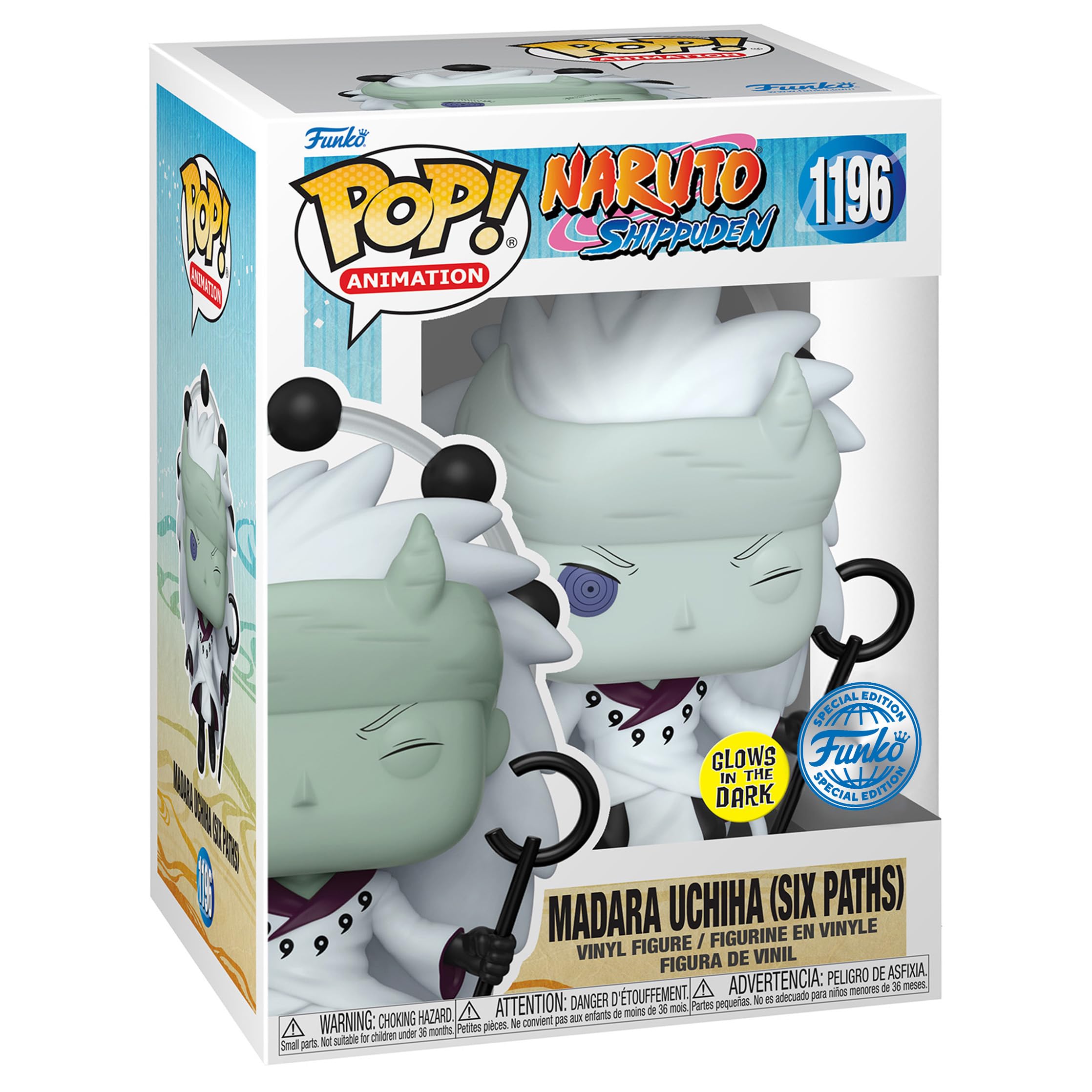 Funko POP Animation: Naruto Shippuden - Madara Uchiha (Sage of Six Paths) (Glows in The Dark) (Special Edition) #1196 Vinyl Figure