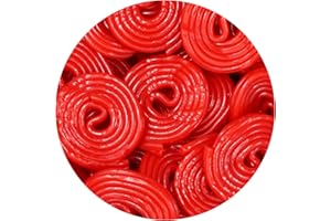 THE HAMPTON CANDY COMPANY Broadway Strawberry Wheels Licorice Candy, 2 Pound Bulk Bag, Red Licorice Wheels