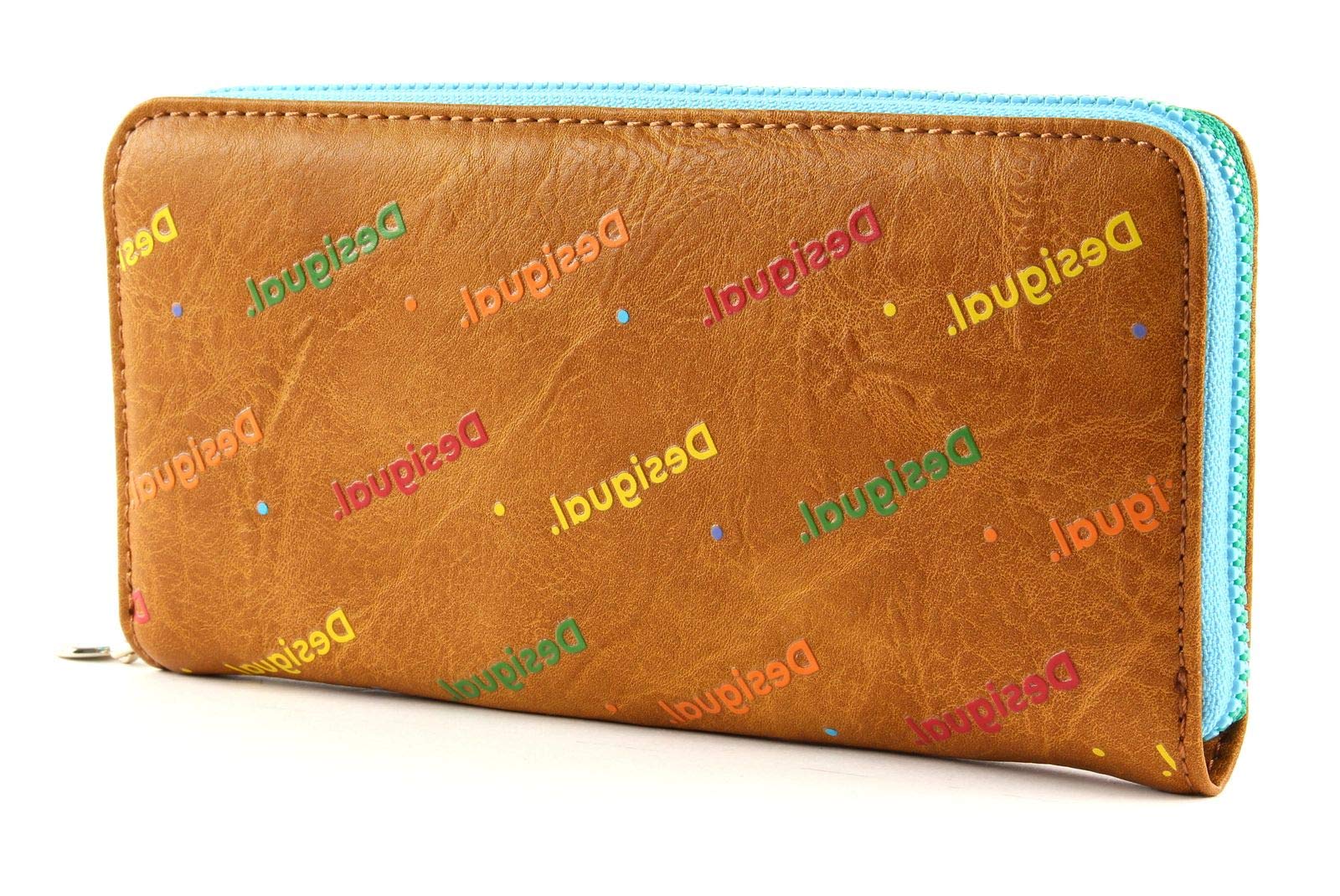 Desigual Women's Mone_Intra Zip Around Purse Beige (Camel), Beige (Camel), One size