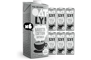 Oatly Barista Edition Oat Milk - Crafted for Coffee | Dairy-Free, Plant-Based, Shelf-Stable Milk that makes Perfect Foam (32 oz, 6-pack)