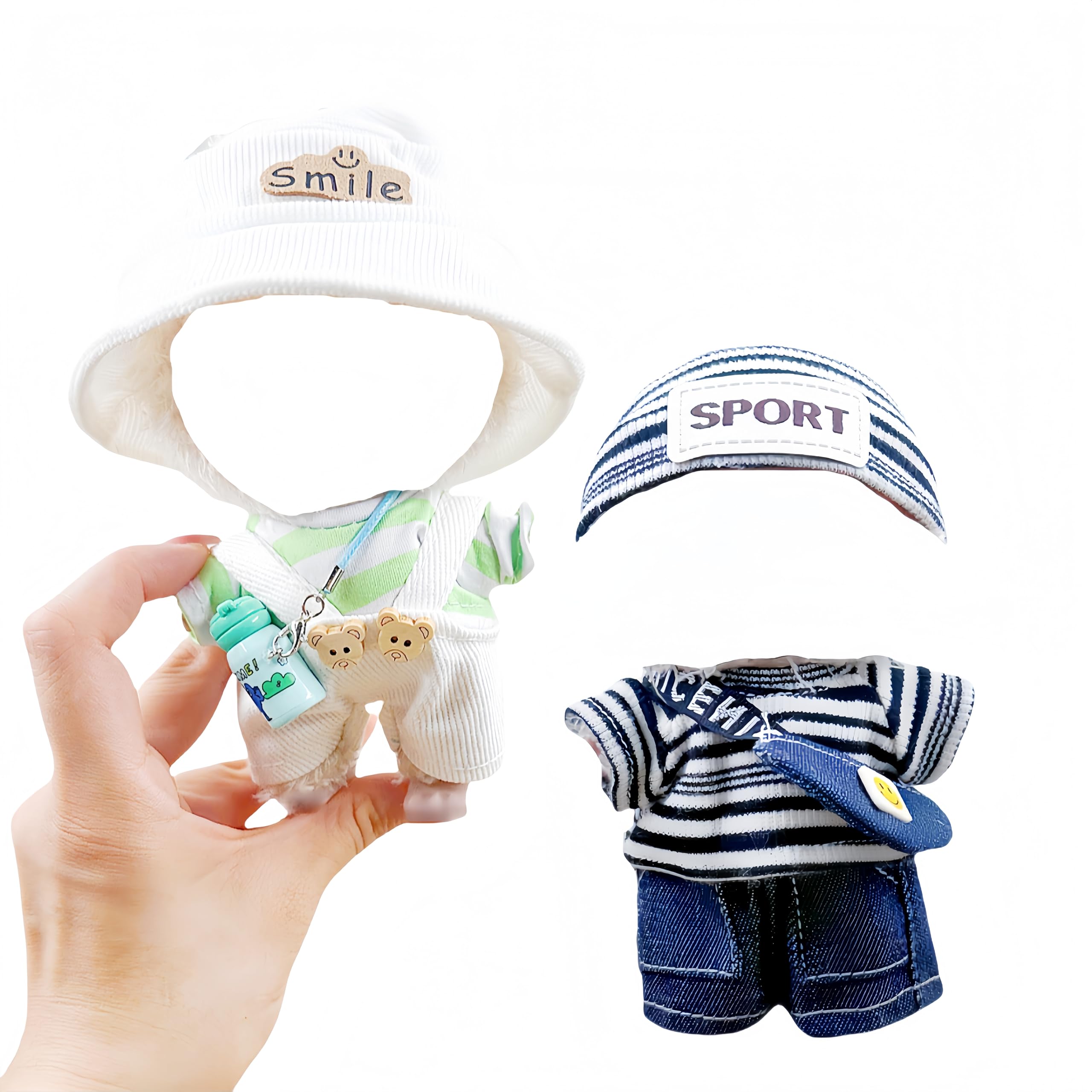 Photo 1 of 2 Set Doll Clothes - 17cm?6.7In? Doll Clothes Outfit with Accessories,Stylish Outfit Sets,Perfect for Play & Display,Dolls Accessories (Green Series + Black Series)