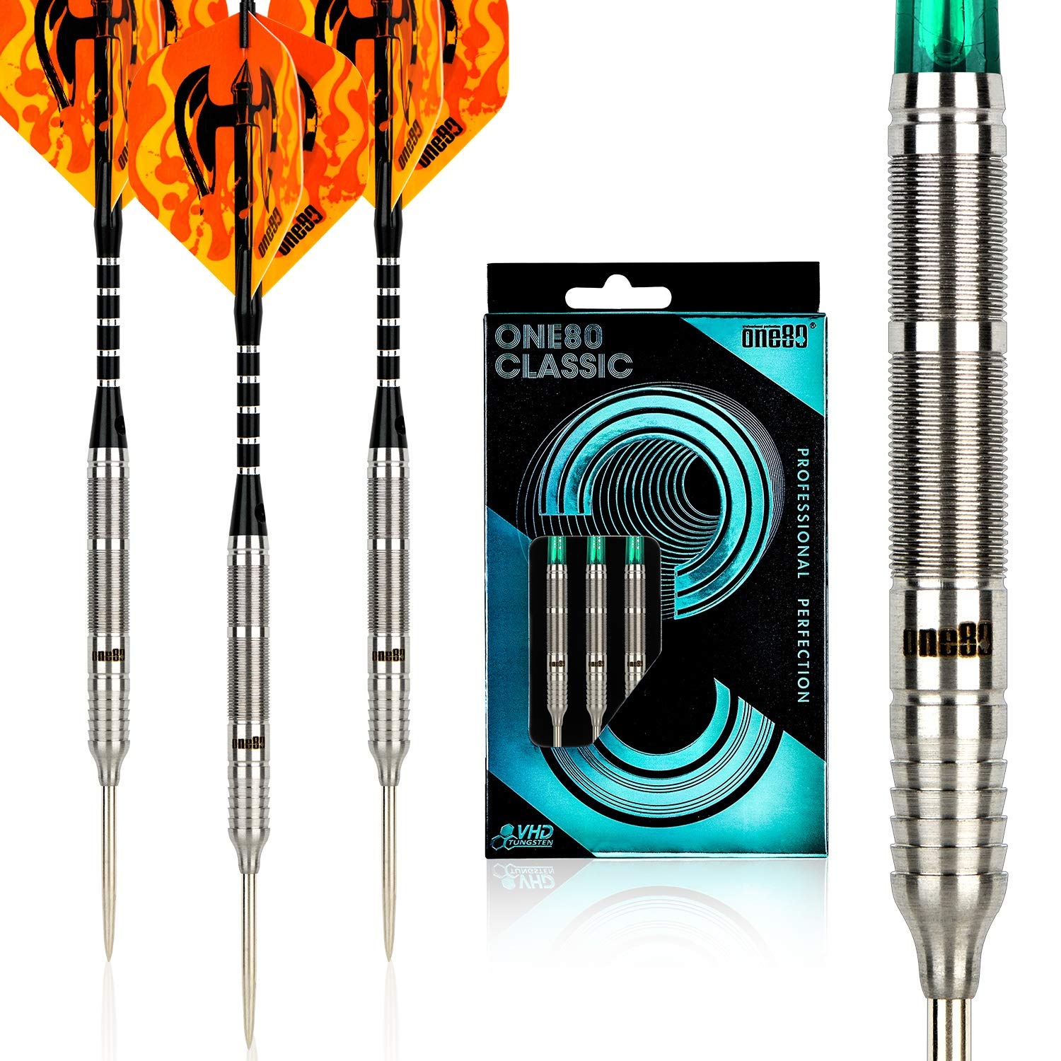 ONE80 90% Tungsten Professional Steel Tip Darts Set with Gift Box (H-20g)