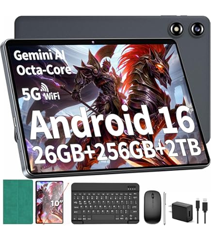 Amazon.com : 2026 Gemini AI Android 16 Tablet, 10 inch Tablet with