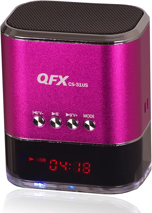QFX CS31USPK Portable Speaker with USB/Micro SD Port and