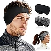 beister Ear Warmers for Women and Men, Fleece Winter Running Headbands with Ear Muffs, Windproof Thermal for Outdoor Sports