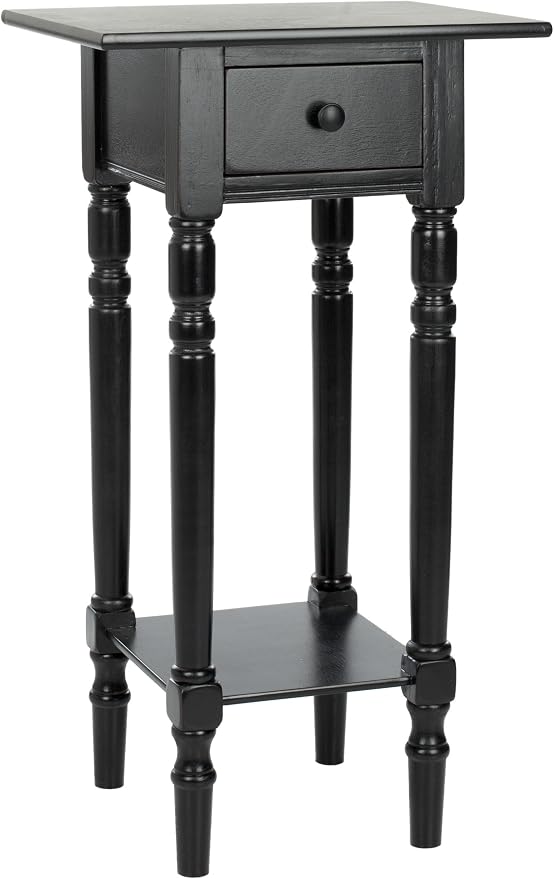 Amazon Com Safavieh American Homes Collection Sabrina Distressed Black Side Table Home Kitchen