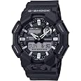 Casio G-Shock GA010-1A Orologio Analogico-Digitale In Resina Nera, Batteria 10 Anni, Luce LED, Impermeabile