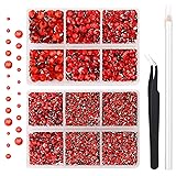 AUREHEN 10000PCs 2-6MM Light Siam Resin Flat Back