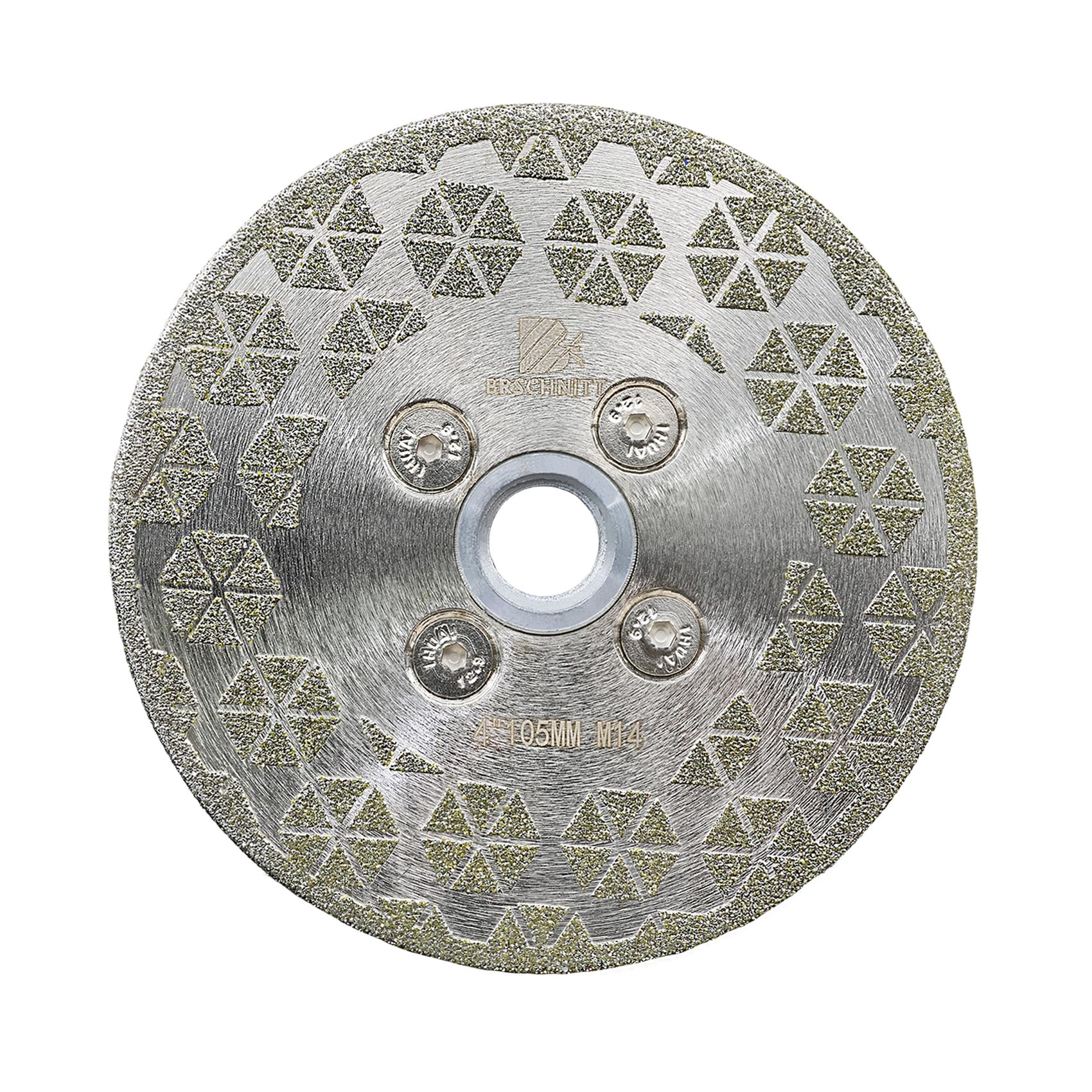 Electroplated Diamond Cutting Grinding Disc,BRSCHNITT 4 inch 105mm for Granite Marble Single Side Coated Diamond Grinding Wheel with M14 Flange