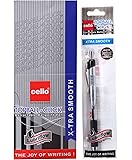 10 Pens Cello Topball Click Retractable Xtra Smooth Fine Write Ball Pen Black