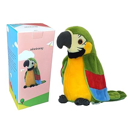 stuffed talking parrot