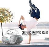 Roxel RCD-S70BT Portable Boombox CD Player with Remote Silver view 6