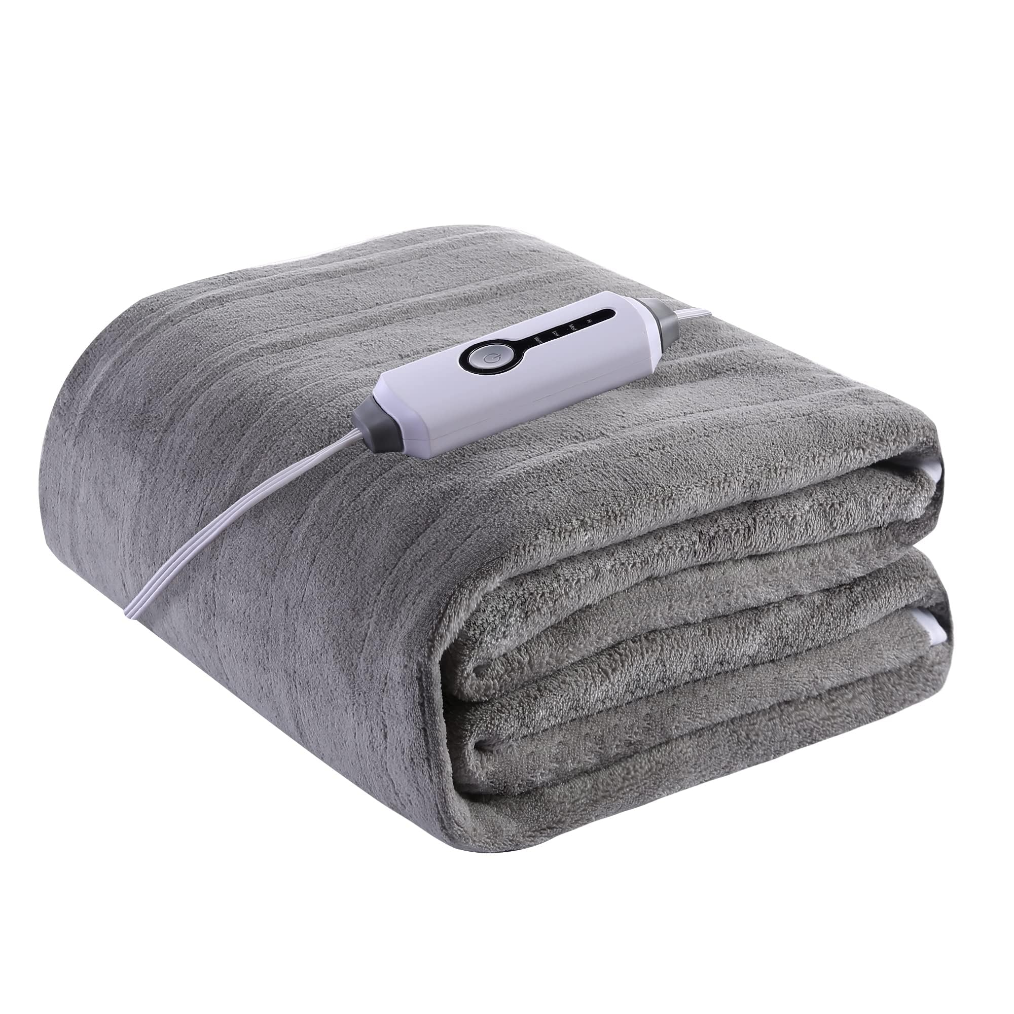 Photo 1 of YAKEE Electric Mattress Pad Full Size 54"x75", Soft Colar Fleece with 4 Heating Levels, 10-Hour Auto Shut Off, Fast Heating, Deep Pocket Bed Topper Fit Up to 21", Machine Washable, Grey