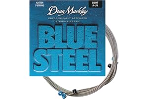 DEAN MARKLEY 2552A Blue Steel Electric Guitar Strings. 7 piece Electric Guitar String Set. Cryogenically Treated for Longer Life, Enhanced Performance, and Superior Sound. Made in USA. Gauges 9-54