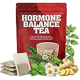 LUCKFOX Herbal Tea for Women's Hormonal Harmony & Natural Cleansing, Spearmint & Nettle Blend, 60 Tea Bags — Menstrual Cycle & Wellness Support