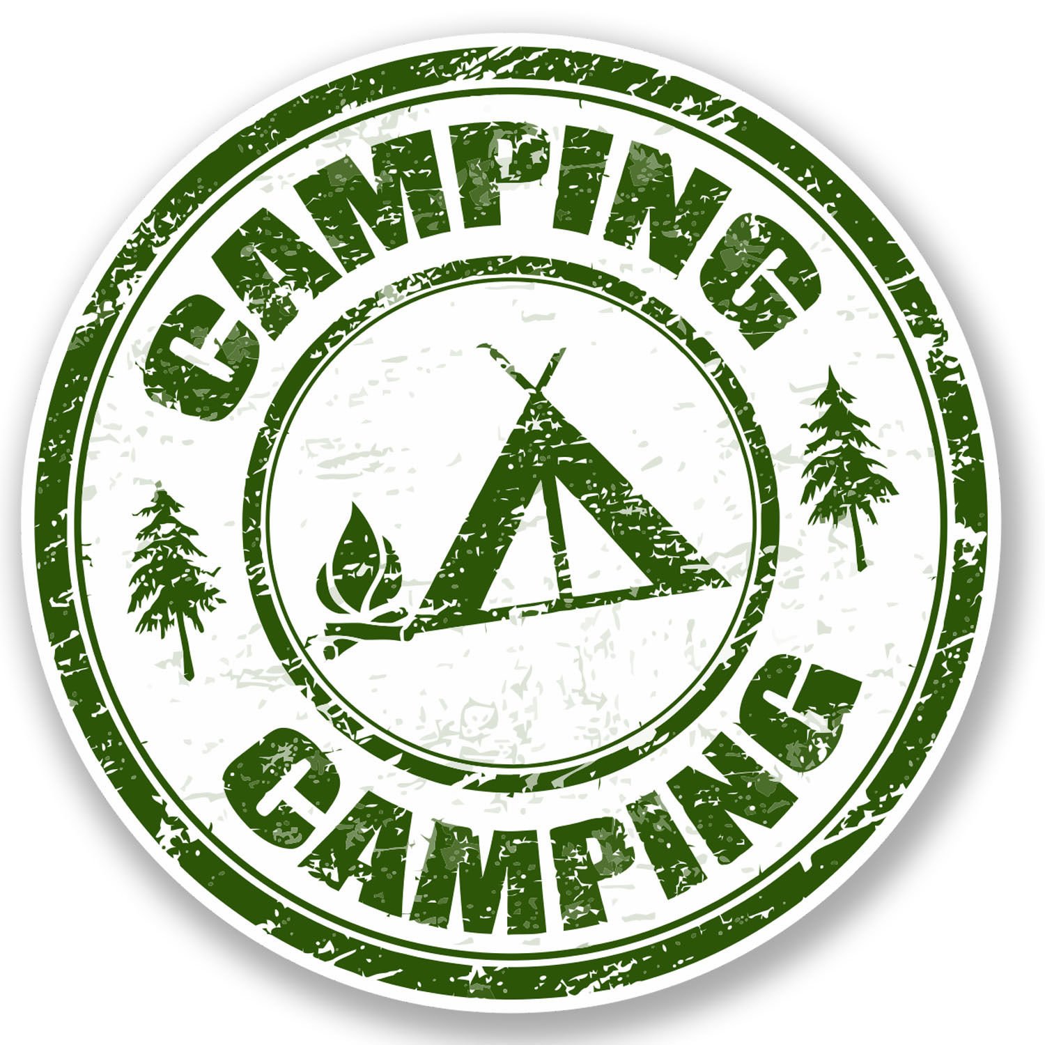 2 x Camping Vinyl Stickers Everything Else