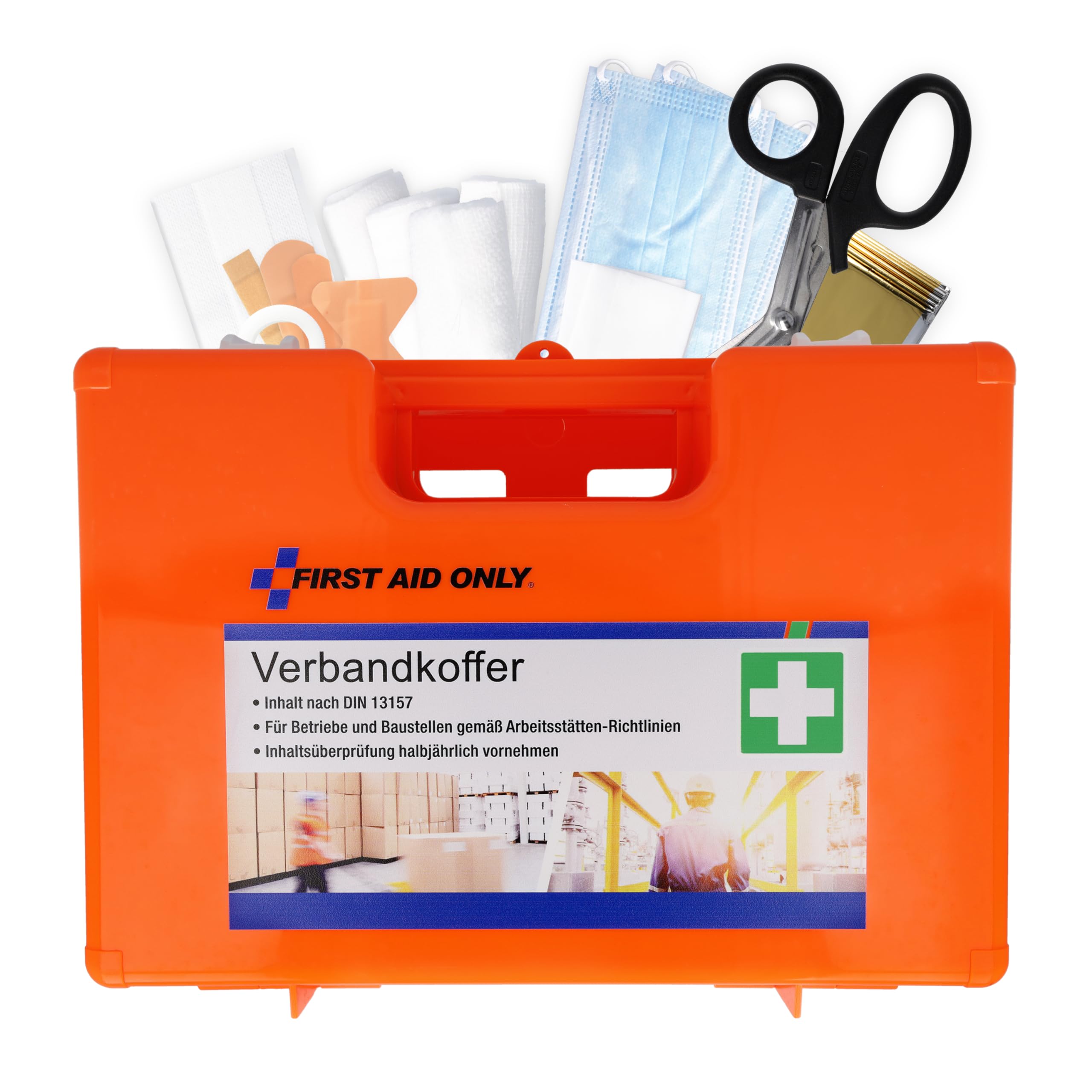 First Aid Only Dressing Case with Handle, Orange, P-10016, 2.13 kg