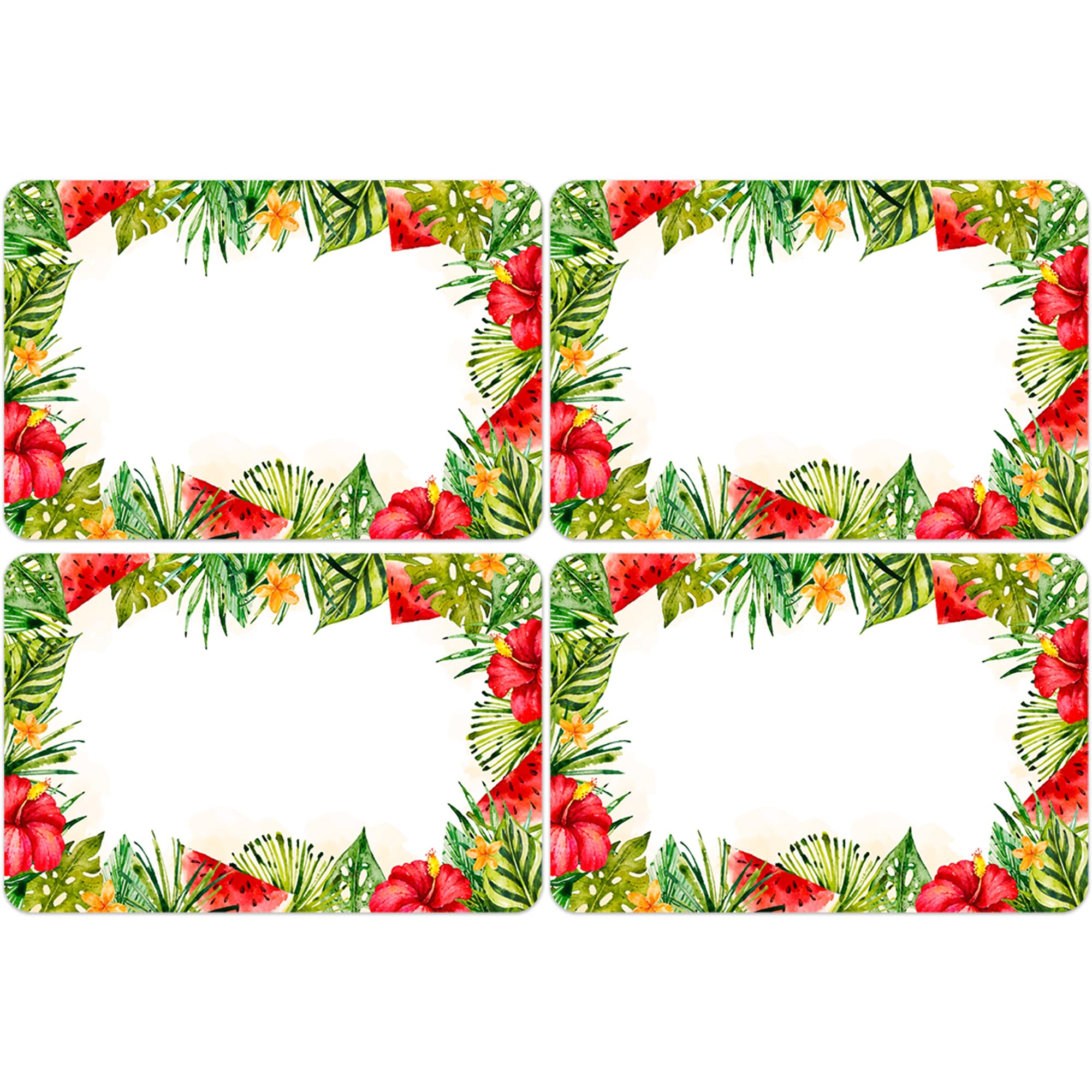Photo 1 of Lucleag 200 PCS Summer Name Tags Stickers, Watercolor Summer Tropical Name Stickers Palm Leaf Watermelon Name Labels for Classroom Office Cubby Locker Clothes Hawaii Aloha Party, 2x3 inch