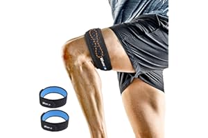 Wisesso IT Band Strap, Adjustable Iliotibial Band Syndrome Brace, Athletic Stabilizer for Men, Women, Knee Support Strap for Running, Cycling, Hiking, Exercising, etc, 2 Pack