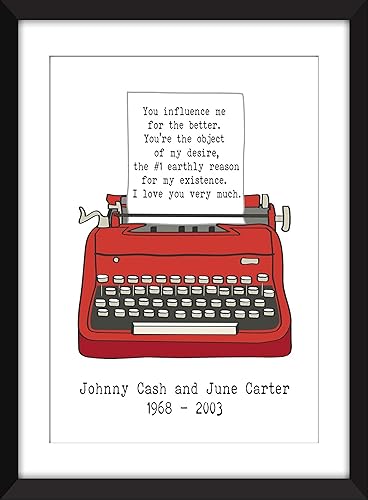 Johnny Cash Lettre D Amour Romantique Romantic Letter Unframed Imprimer Amazon Fr Handmade