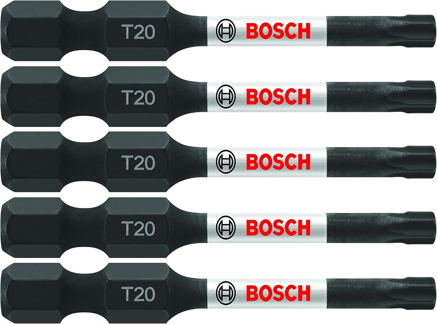 Bosch ITT20205 5 Pc. 2 In. Torx #20 Impact Tough Screwdriving Bit - - 