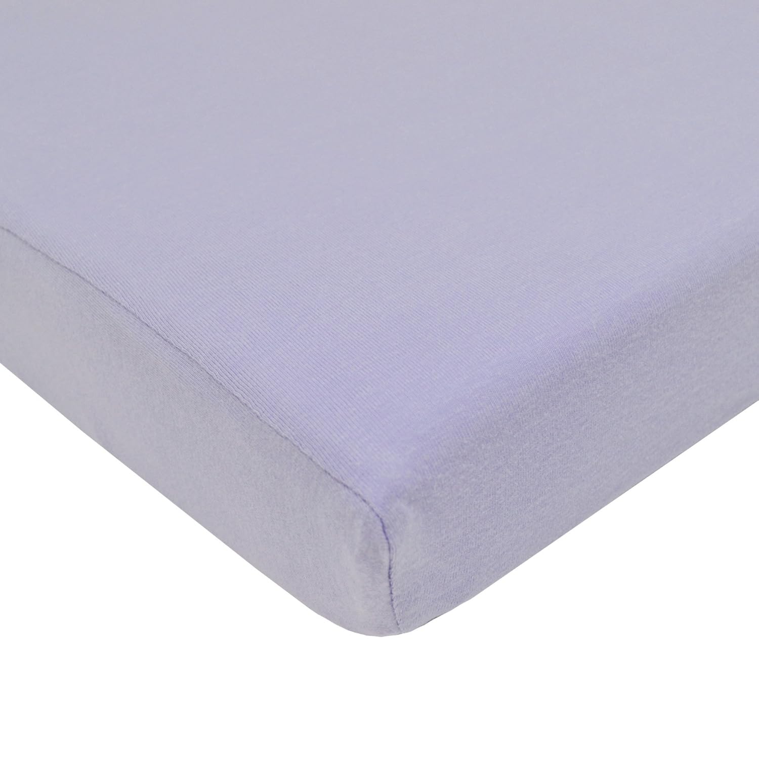 TL Care Supreme 100% Natural Cotton Jersey Knit Fitted Crib Sheet for Standard Crib and Toddler Mattresses, Lavender, 28" x 52", Soft Breathable, for Girls