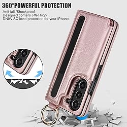 XIMAND for Samsung Galaxy Z Fold 5 Wallet Case with