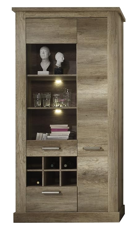 Furnline Montreal Canyon Monument Oak Living Room Display Cabinet