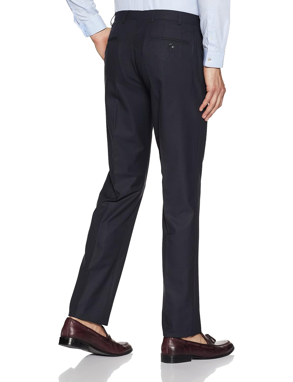 raymond men's relaxed fit formal trousers