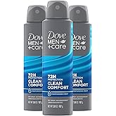 Dove Men+Care Antiperspirant Dry Spray Deodorant for Men Clean Comfort 72 Hour Sweat and Body Odor Protection - 3.8 oz 3 Count