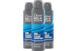 DOVE MEN + CARE Dove Men+Care Antiperspirant Dry Spray Deodorant for Men Clean Comfort 72 Hour Sweat and Body Odor Protection - 3.8 oz 3 Count