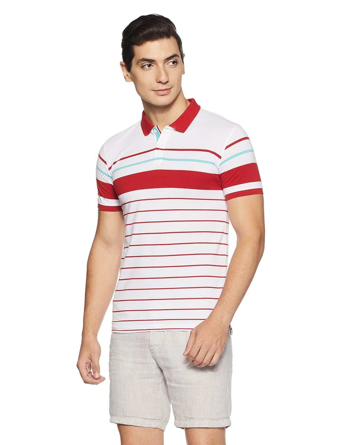 peter england men's plain slim fit polo