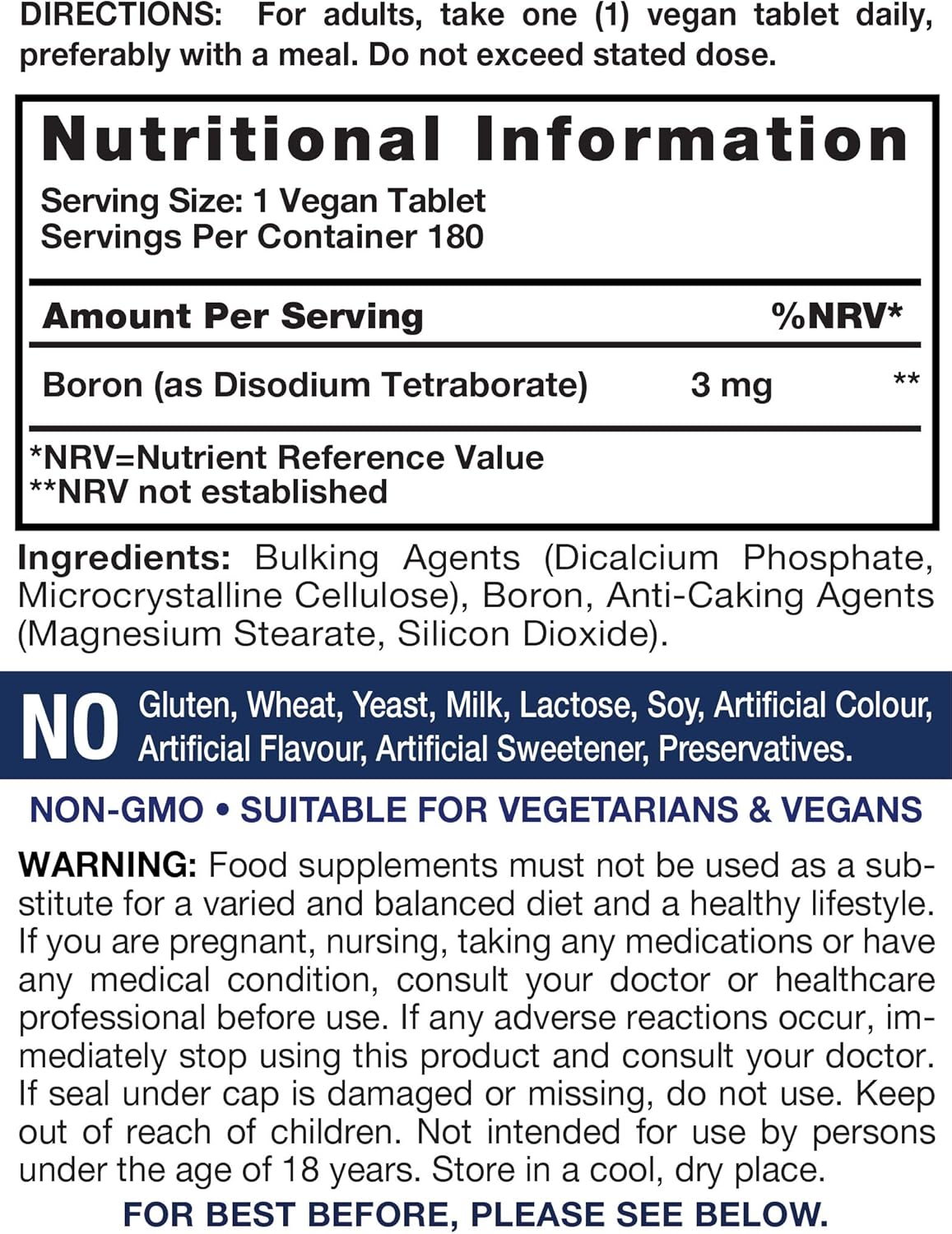 Boron 10mg, 180 count (Pack of 1) - Image 4