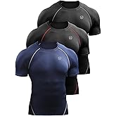 NELEUS Men's 3 or 4 Pack Workout Athletic Compression Shirts