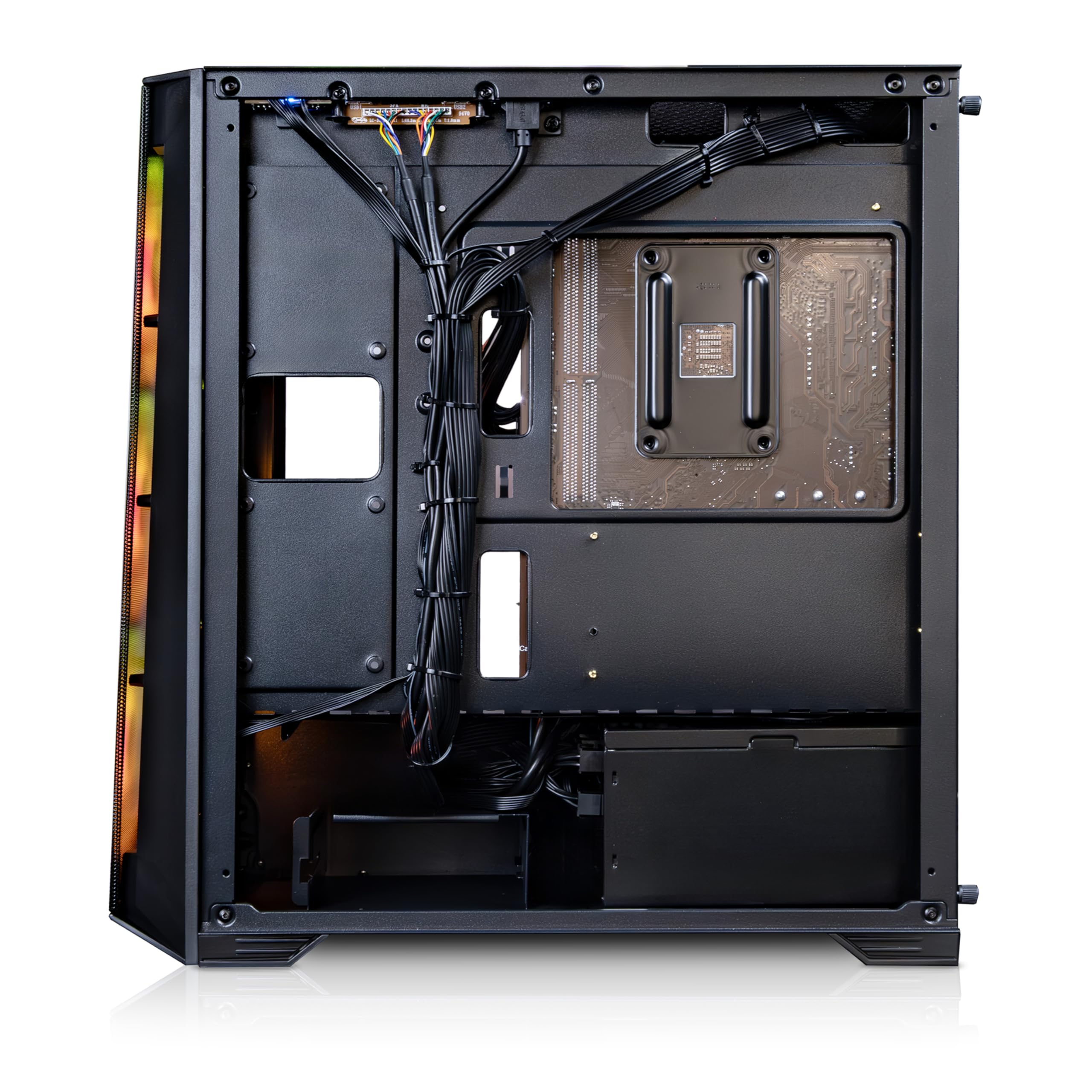 Admi Gaming Pc - Amd Ryzen 5 5500 - Nvidia Rtx 3050 6Gb Gddr6-16Gb 3200Mhz Ddr4-1Tb Nvme - X= Airflow Rgb (Black) - Wifi - Windows 11 - View 7