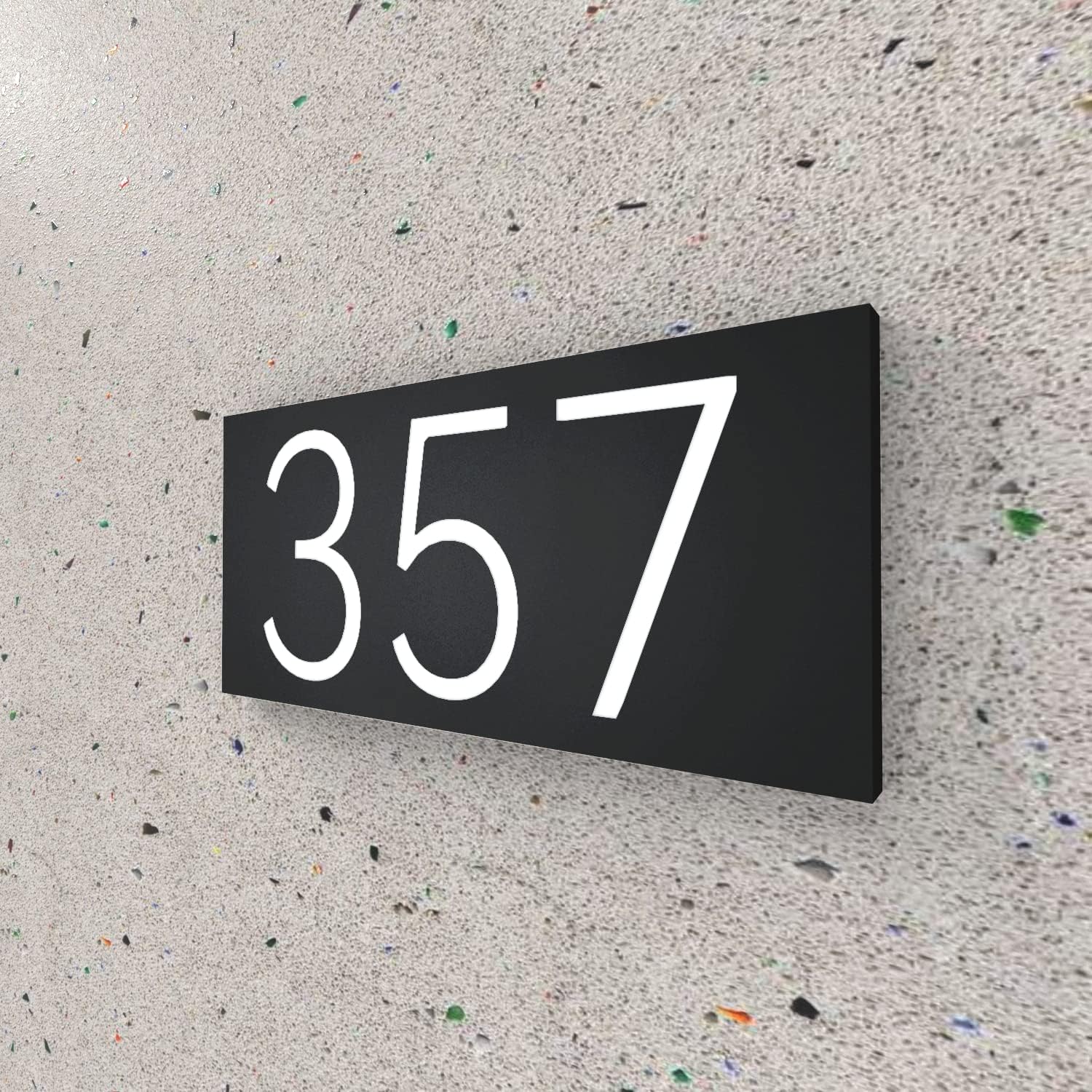 Address Signs - Metal House Number Plaque, Modern Address Number Plate, Home Numbers for outdoor, Stainless Steel Cut Number Sign,House Number for Outdoor (Horizontal-Medium)